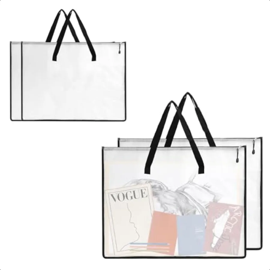 Ruian 2 pacotes de pasta de portfólio de 19x25 polegadas para obras de arte, almofadas de desenho, gráficos e material de ensino multiuso