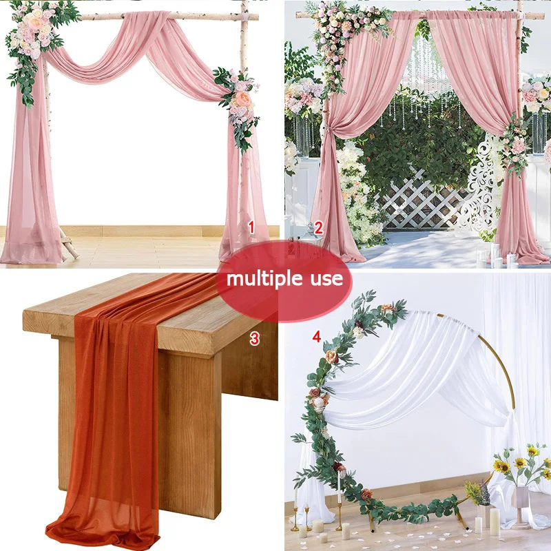 Wedding Arch Chiffon Backdrop Stand Photography Home Decor Easter Valentines Day Baby Shower Decorations Wedding Decorations