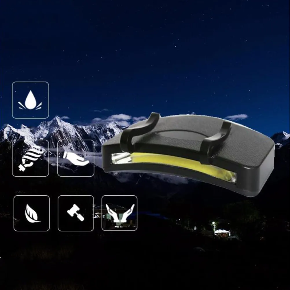 

2Pcs Waterproof Cob Clip on Headlamp Bright Natural Light Portable Sturdy for Camping Fishing Hunting Biking Running Outdoor