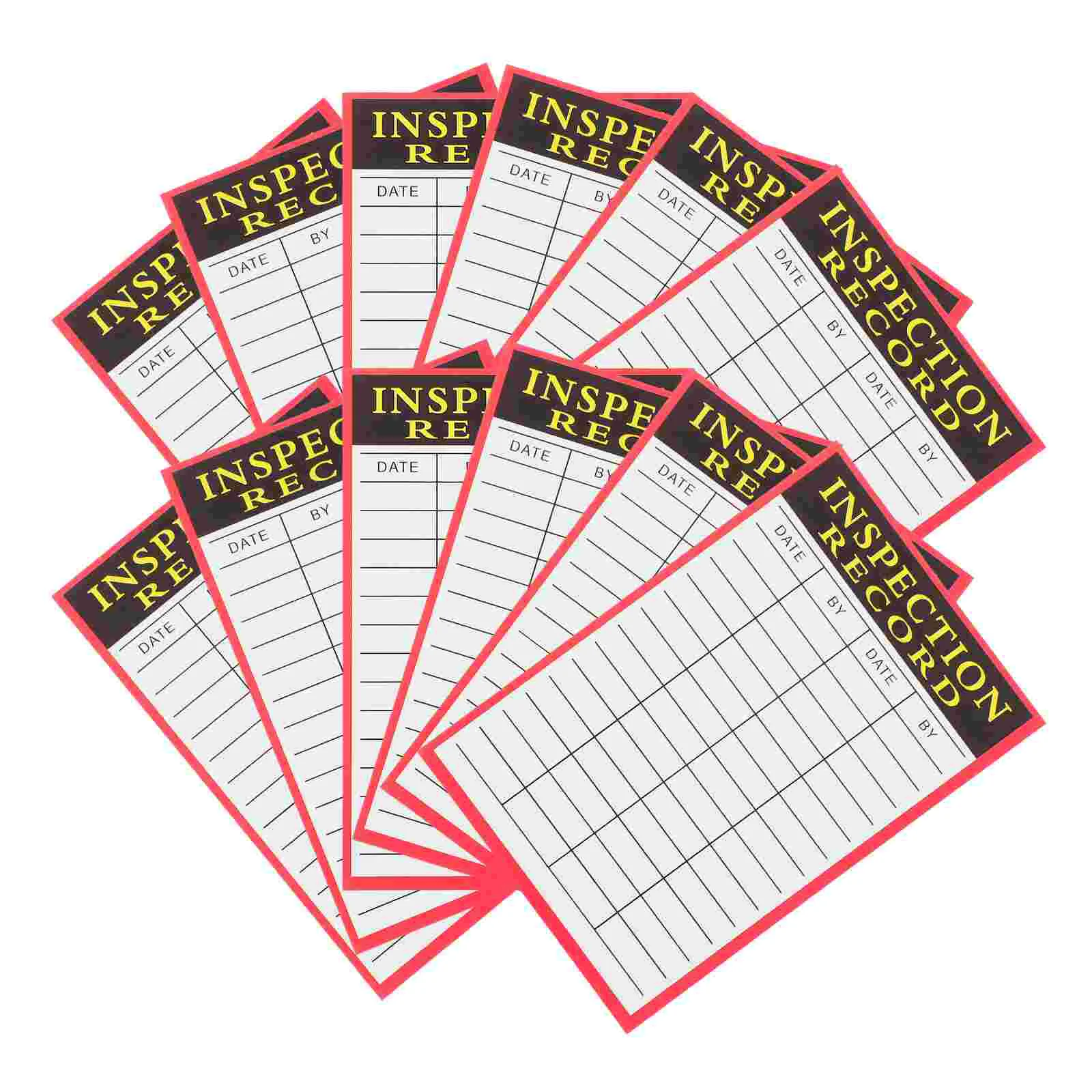 100 Sheets Check Record Card Blank Note Tag Supply Mechanical Accessory Paper Equipment Inspection