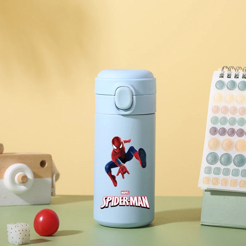 320/420ML Spider-Man kubek na wodę ze stali nierdzewnej termos próżniowy kubek podróżny przenośny Cartoon kubek do picia dla dzieci chłopiec