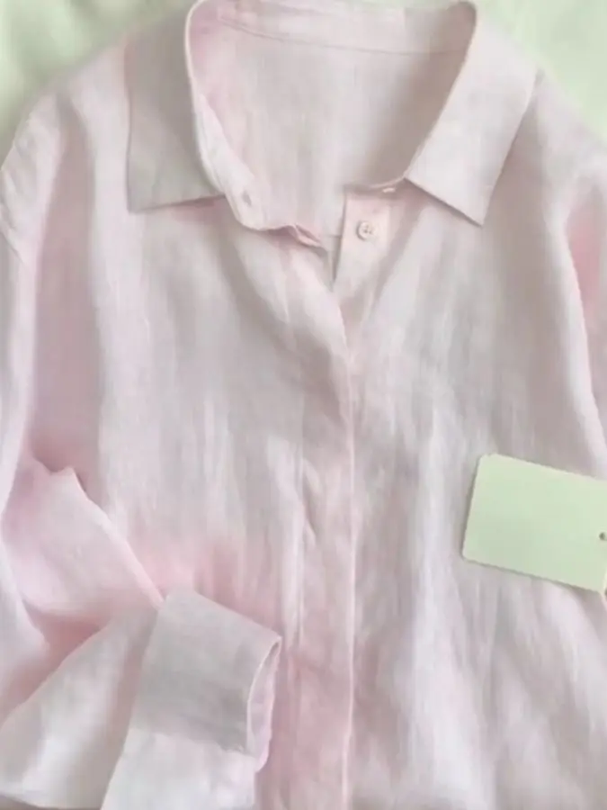 الكتان الأزرق irt المرأة الصيف رقيقة فضفاضة طويلة Sve الحماية من الشمس القطن الكتان الأعلى الكورية Sle تخفيف الرياح لصق نمط