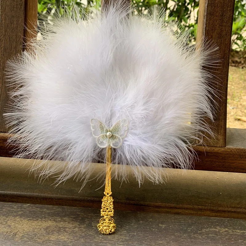 Xianqi feather fan cos Hanfu accessories stage performance dance fan photography creativity