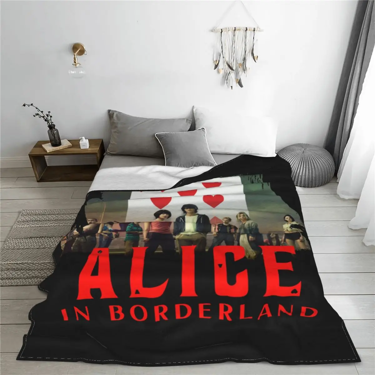 Usagi Arisu Anime Blanket Cover Fleece Alice In Borderland Warm Throw Blankets for Home Couch Bed Rug