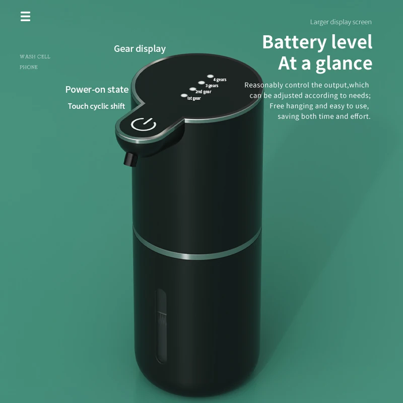 

380ML Rechargeable Electric 4 Levels Adjustable Automatic Sensor Soap Dispenser Intelligent Hand Sanitizer Pump Washing Machine