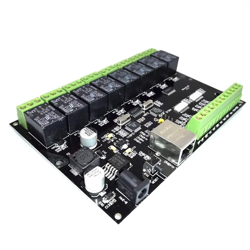8 Way Network Relay IP/ Ethernet Access Controller TCP MODBUS 8 in 8 Out of the Switch Transmission