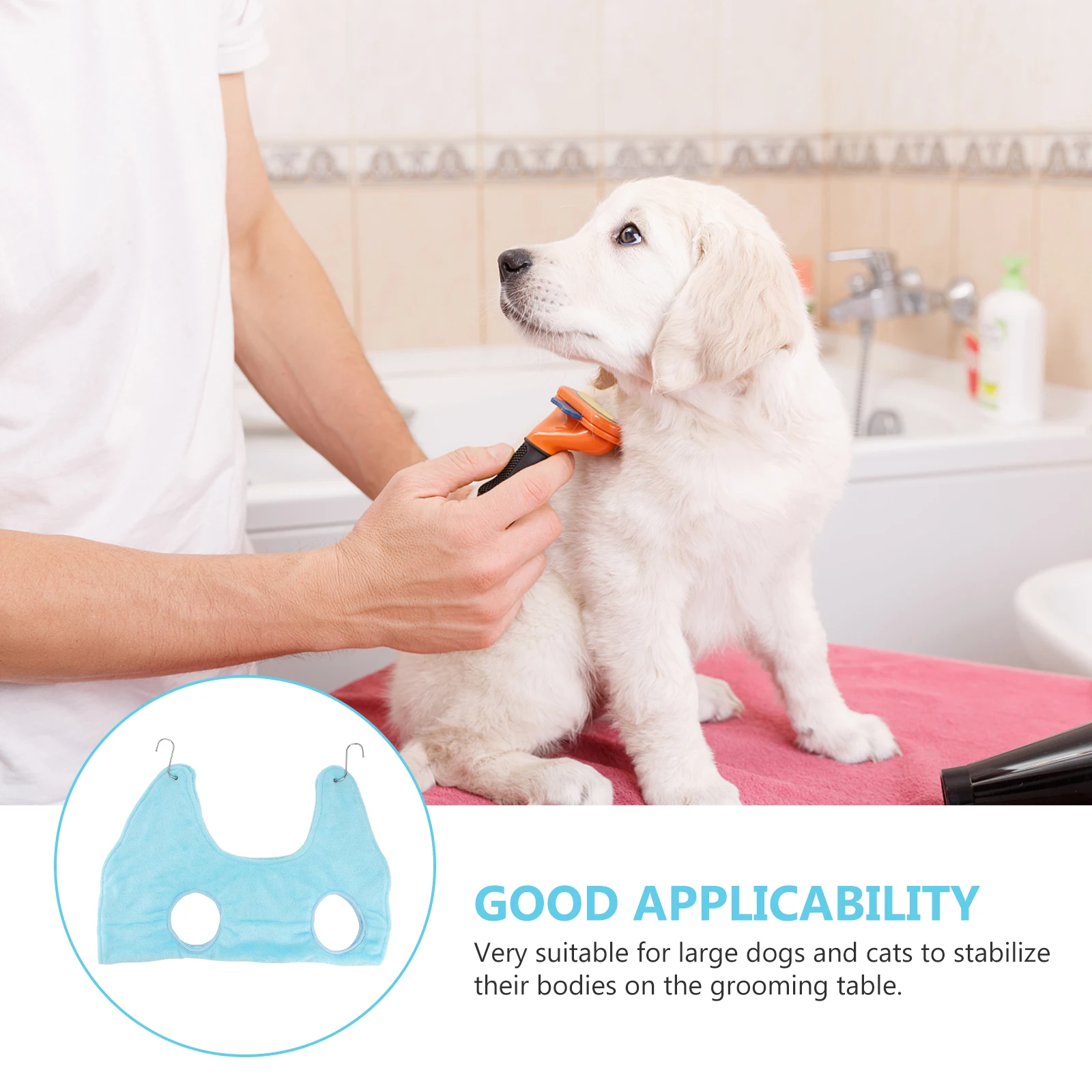 

Pet Grooming Hammock Blue L Size Premium Material Long Lasting Cat Dog Supplies Helper Pets Hammock Dog Accessories