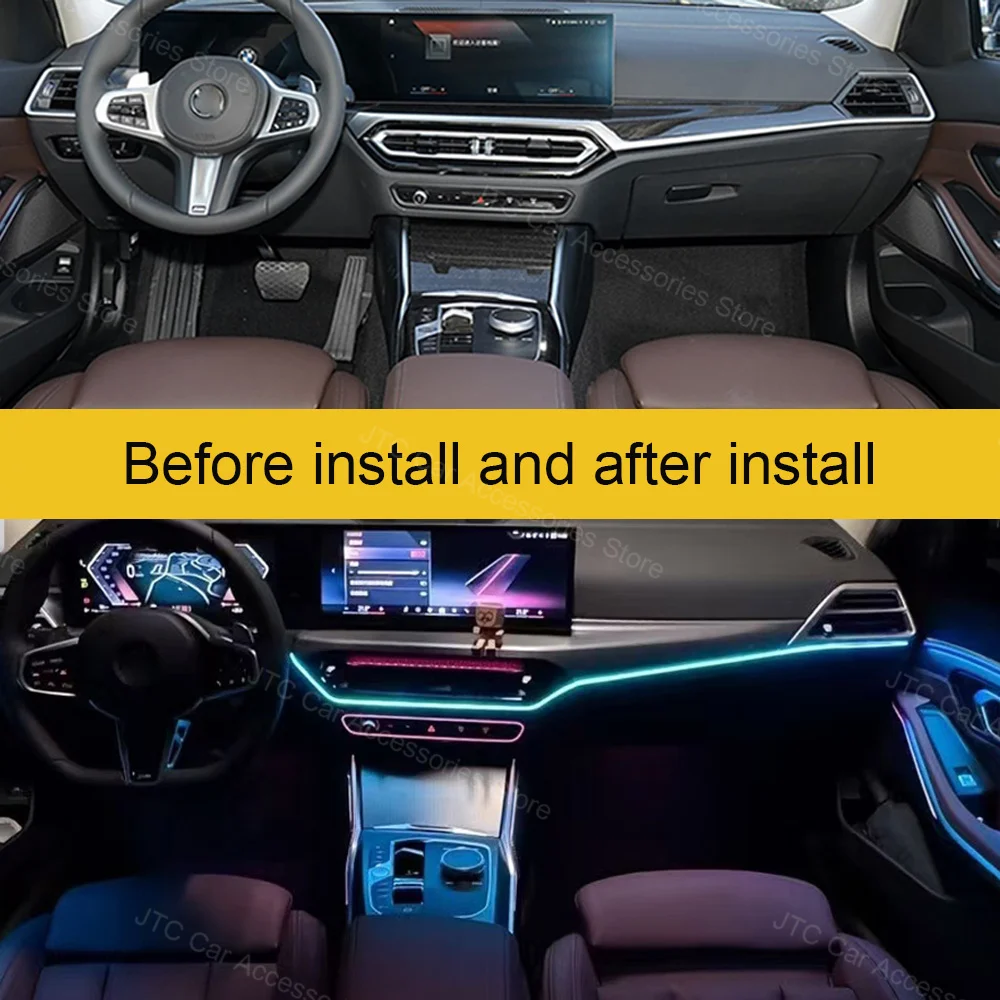 Center console Dash ambient light For BMW New 3/4 Series G20 G22 G26 M3 M4  LED decorative lights in the car Ambient light Refit
