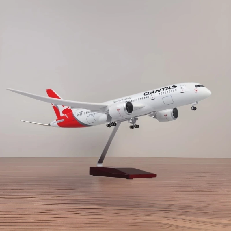 مقياس العرض 47 سنتيمتر ديكورات المنزل نموذج طائرة B787 طائرات الخطوط الجوية الأسترالية QANTAS الخطوط الجوية الخطوط الجوية نموذج عجلات خفيفة