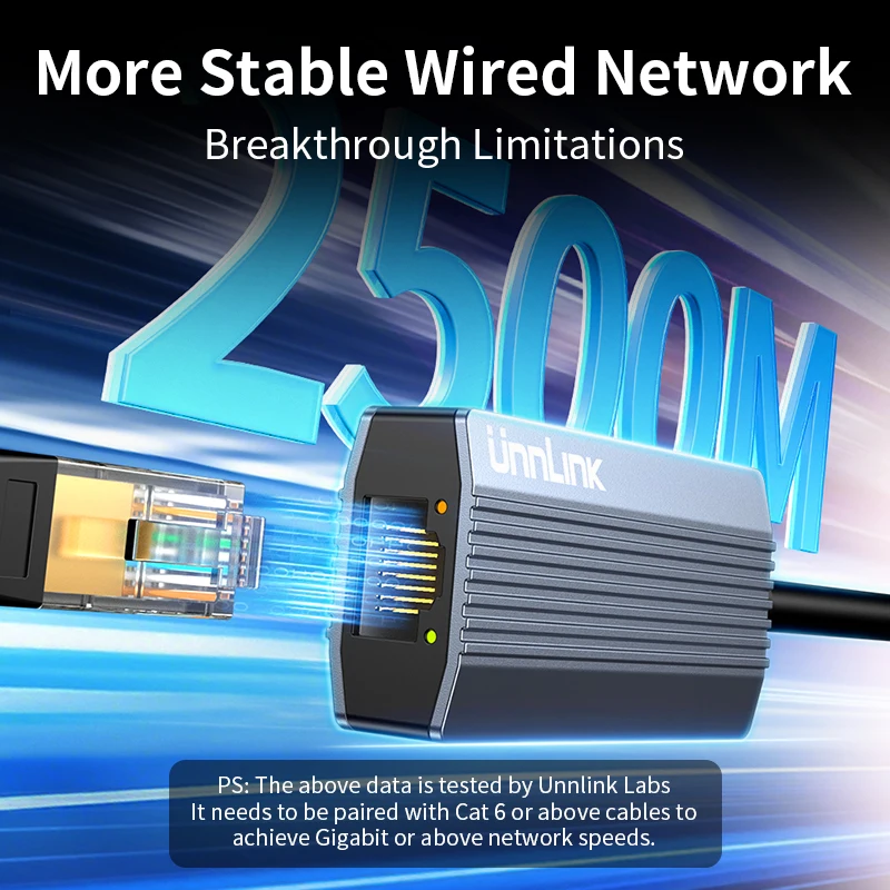 Unnlink 2.5G Ethernet Adapter 2500Mbps USB 3.0 & Type C to Rj45 Network Card for Laptop PC NAS Server Windows Mac OS Internet