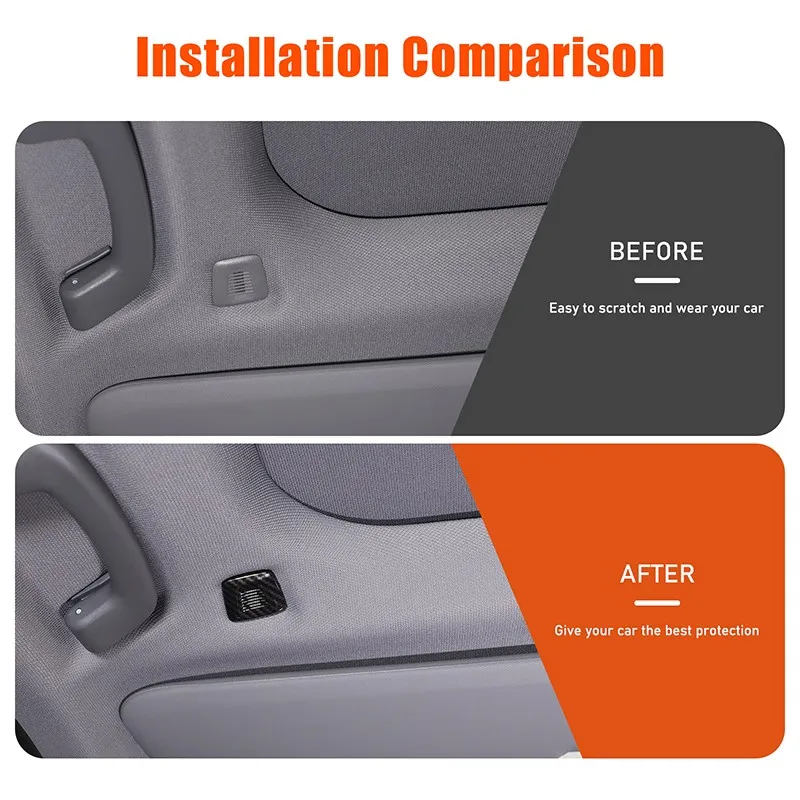 4 قطعة ABS الكربون نمط سقف السيارة ميكروفون يغطي الكسوة الزخرفية لسيارات BMW X3 G45 2025 + اكسسوارات التصميم الزخرفية #6