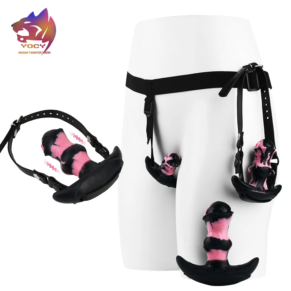 YOCY-vibrador tipo bala de 10 modos, tapón Anal portátil, consolador de caballo, mordaza para la boca, Juguetes sexuales para mujeres, parejas, masaje, tienda Sexy