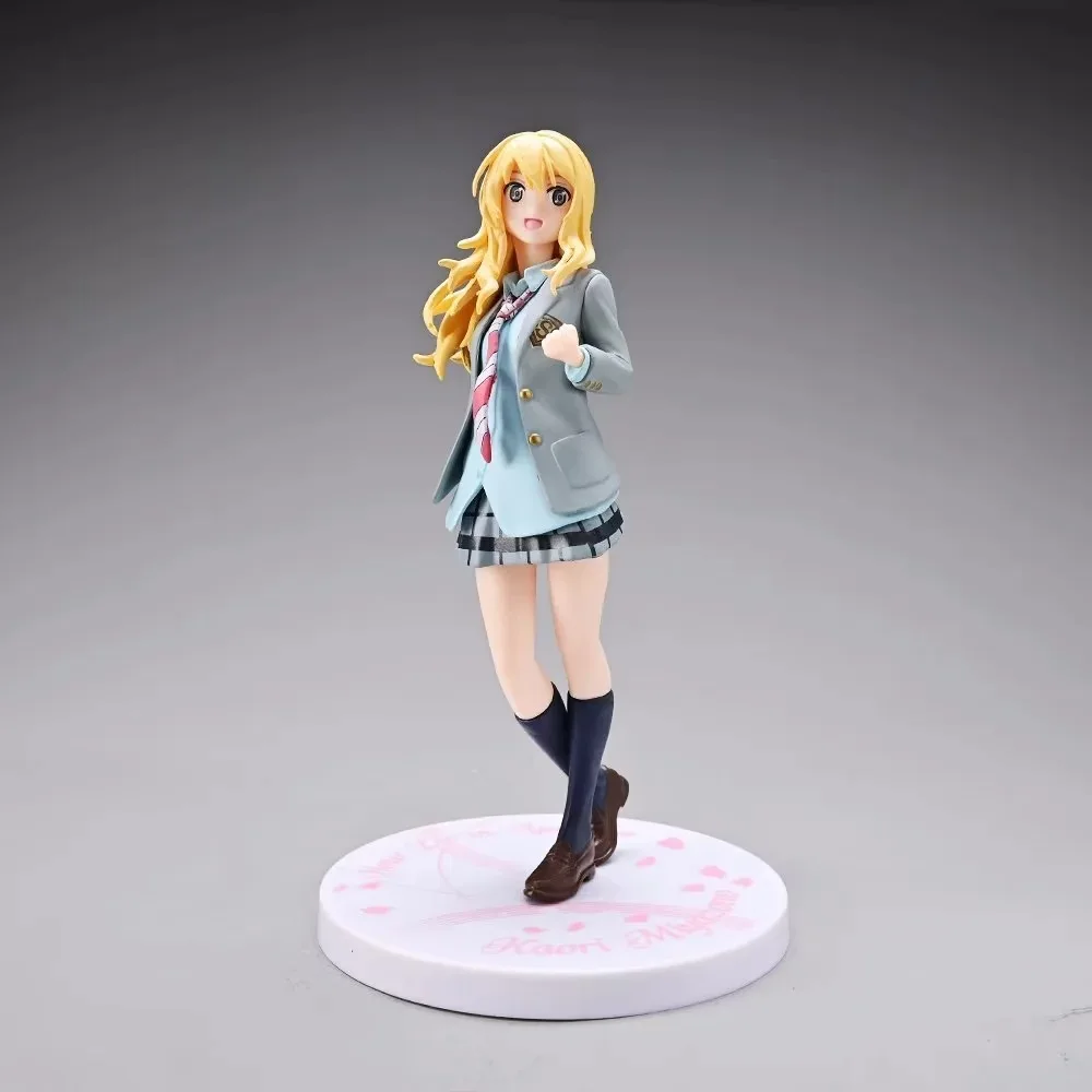 18cm Your Lie In April Figures Miyazono Kaori Figure Action Figure Cute Girls Model Desktop Decoration Toys For Birthday Gifts