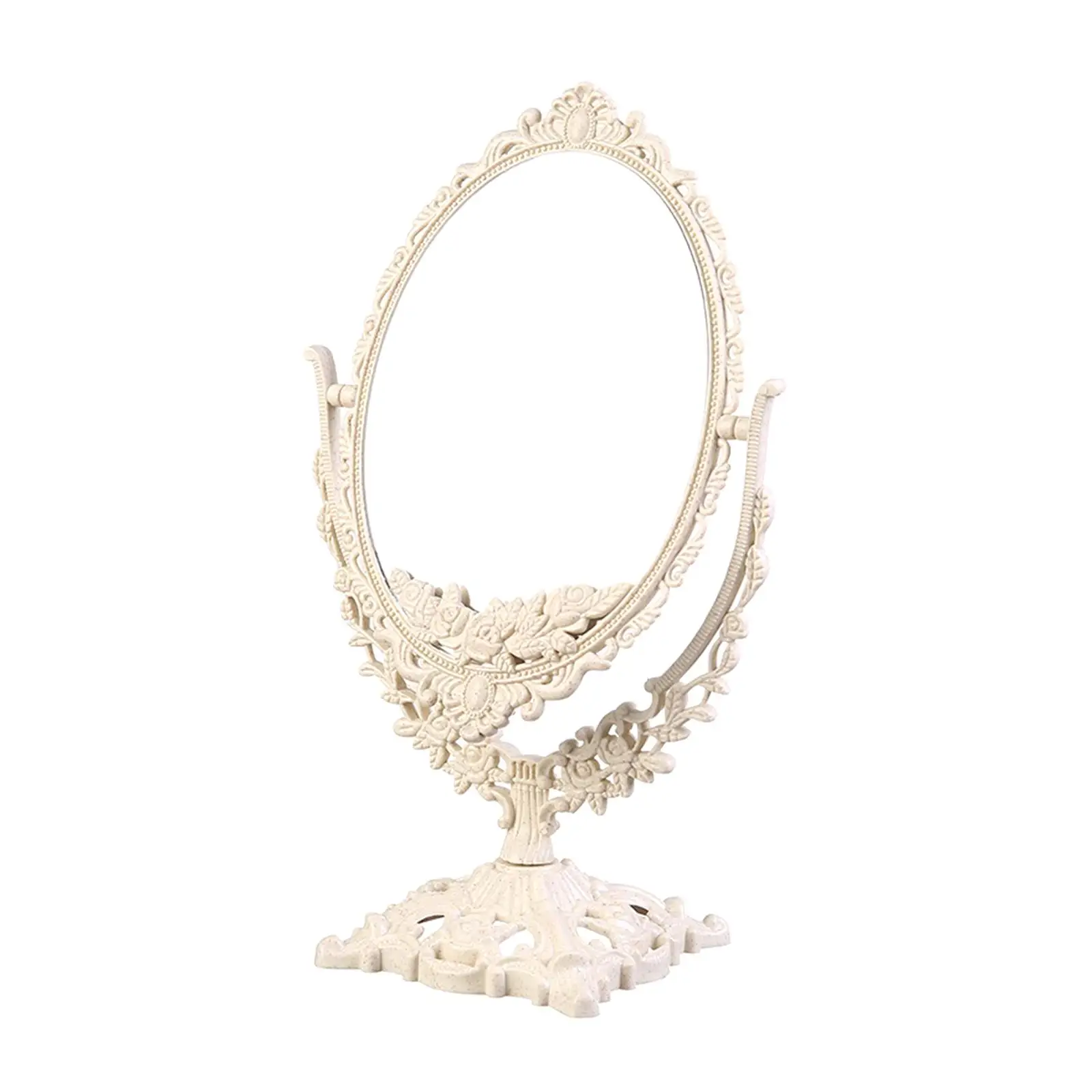 Tabletop Makeup Mirror Portable Retro for Bedroom Dressing Table Bathroom