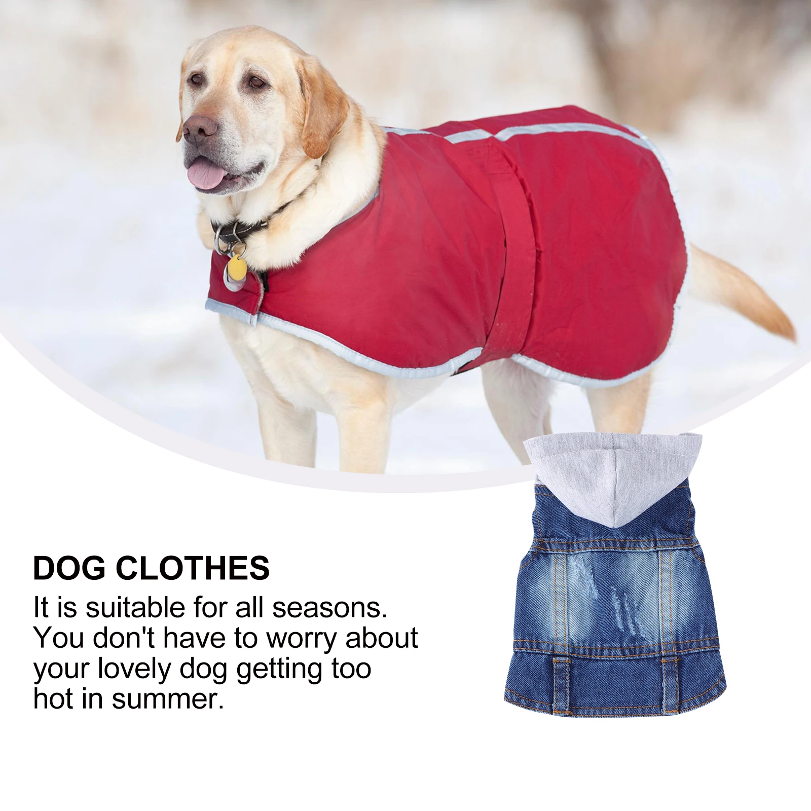 

Pet Vest Dog Jean Clothes Hoodie Clothing for Dogs Denim Shirt Small Puppy Hoodies Apparel