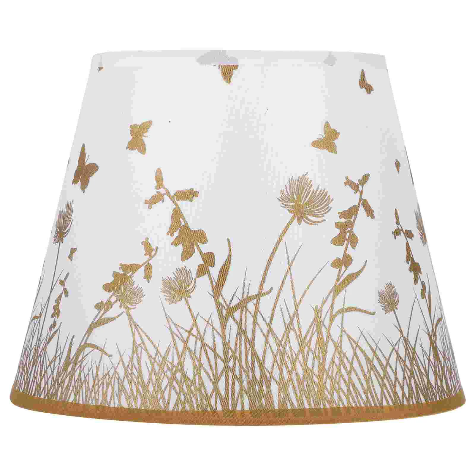 Table Lamp Fabric Lampshade E27 Fashionable Lamp Decoration Lamp Cover Household Lamp Screen DIY (Beige)