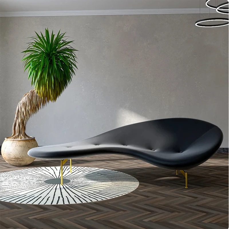 

Nordic designer pea sofa villa model house creative special-shaped fiberglass curved lentil sofa chair