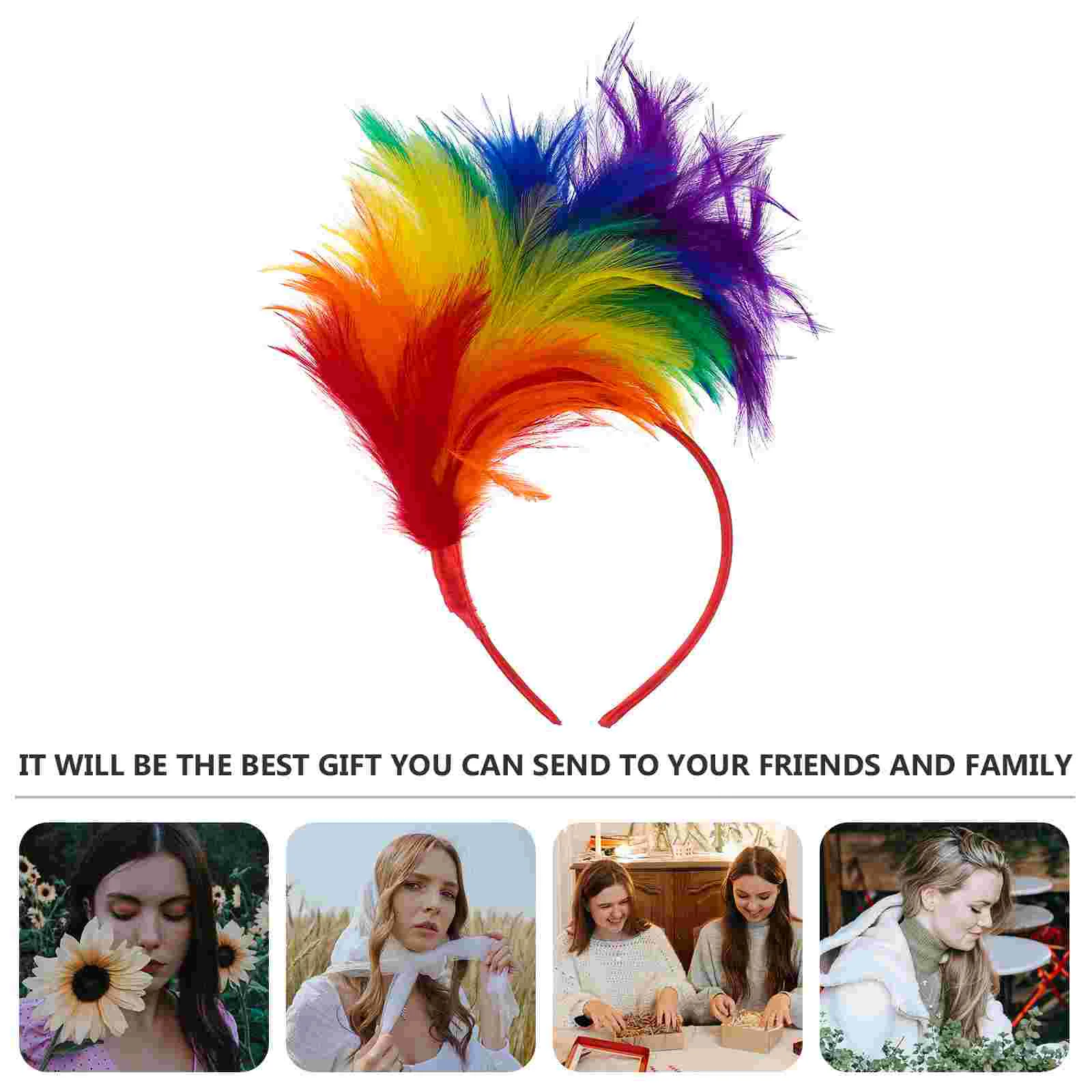 Headband Baby Girl Womens Hair Accessories for Prom Chicken Feather Headpiece