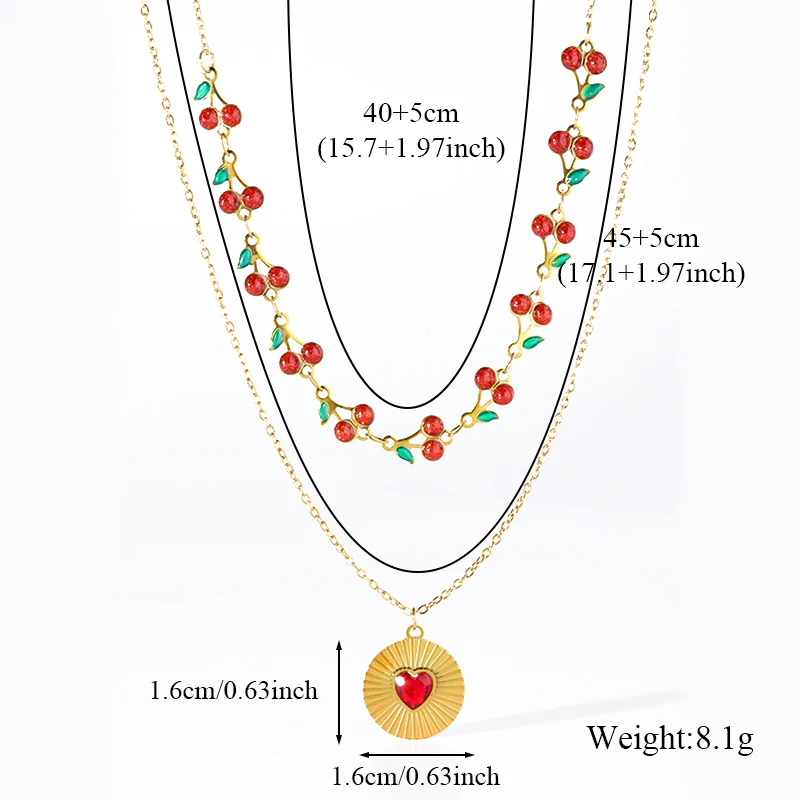 EILIECK 316L Edelstahl Herz-Liebesanhänger Halskette für Damen, Modische 18K Vergoldete Halskette, Wasserdichter Schmuck Geschenk – Detail 11