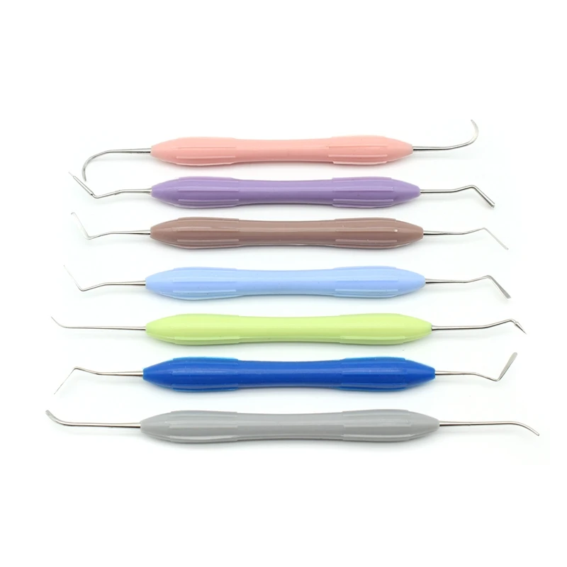 7pcs 1set Dental Composite Resin Filling Spatula Aesthetic Restoration Set Resin Filler Set Dental Tool Restoration Spatula Tool