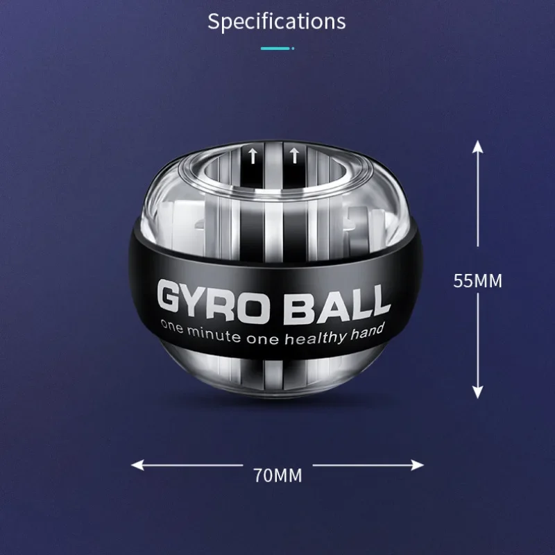 LED Gyroscopic Powerball self start Range Gyro Power polso Ball esercizio braccio mano Muscle Force Trainer palestra attrezzature per il Fitness