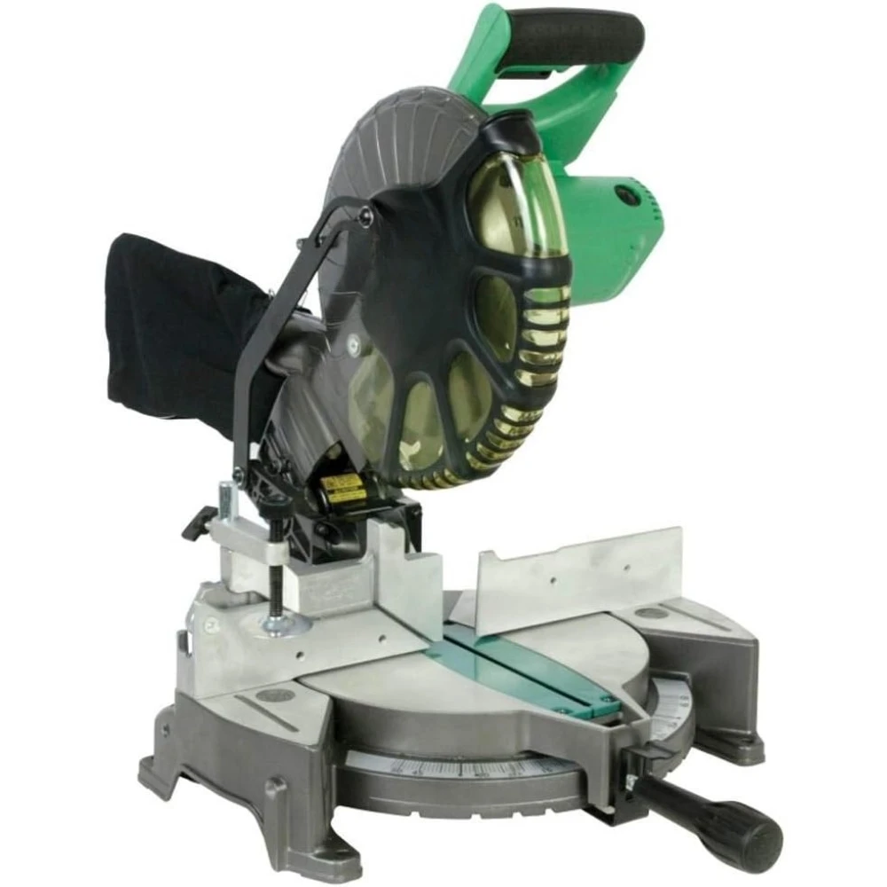 C10FCH2 15-Amp 10-inch Single Bevel Compound Miter Saw with Laser Marker Blade Guard, Cutting Wood, PVC or Soft Metal