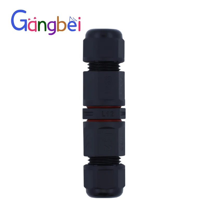 L12 Waterproof Connector 15A 2Pin Connector Electrical Screw Power Cable Connector for Outdoor Led Light IP68