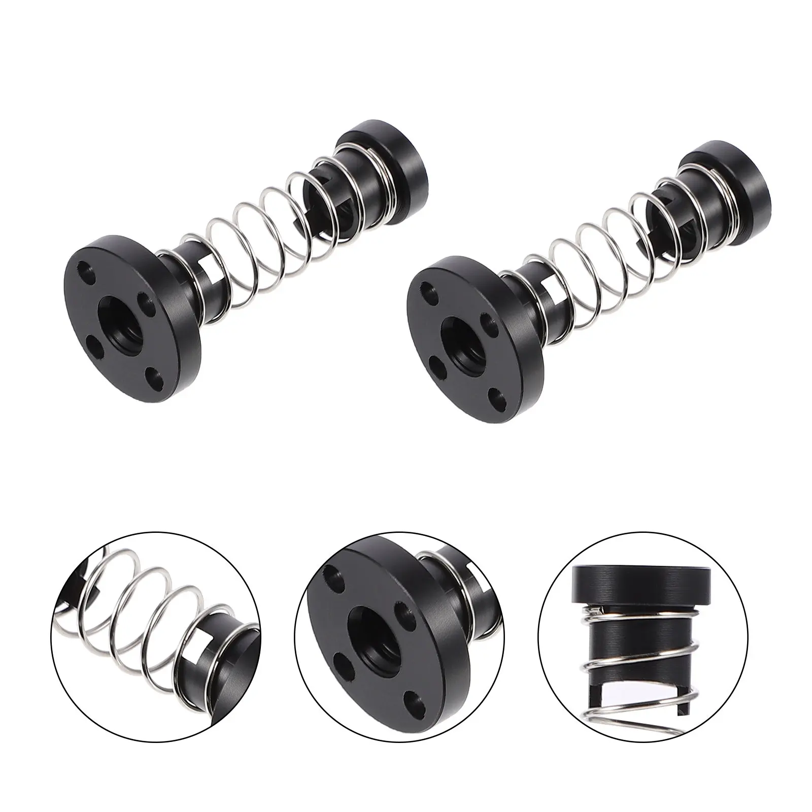 

2Pcs Lead Screw Nut T8 Anti Backlash Spring Loaded Elimination Gap Pom Nut High Hardness Stainless Steel for 3D Printer