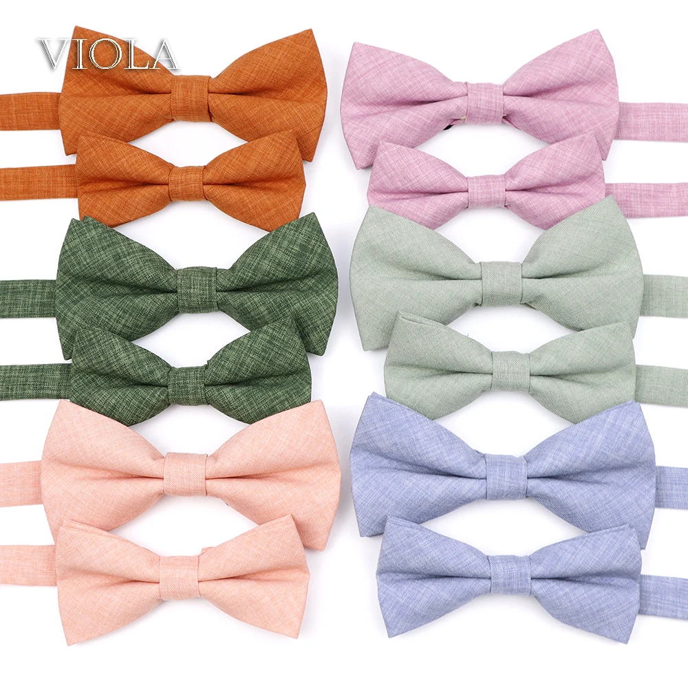 

Fashion 27 Colors Solid Parent-Child Bowtie Sets 100% Cotton Men Kids Pet Butterfly Party Dinner Wedding Bow Tie Gift Accessory