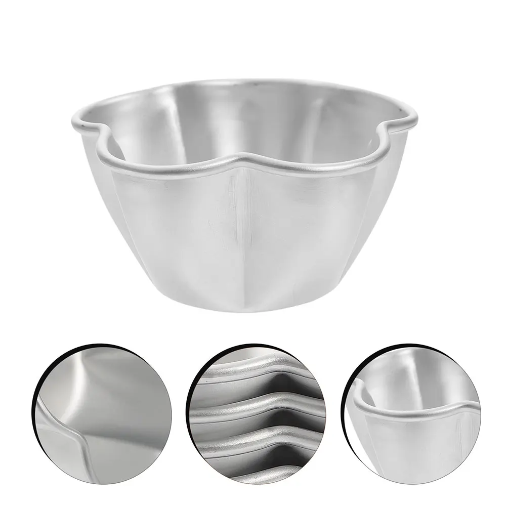 

6pcs Aluminum Alloy Mini Cake Molds Flower Shaped Nonstick Reusable Baking Pans For Puddings Desserts Muffins Tartlets