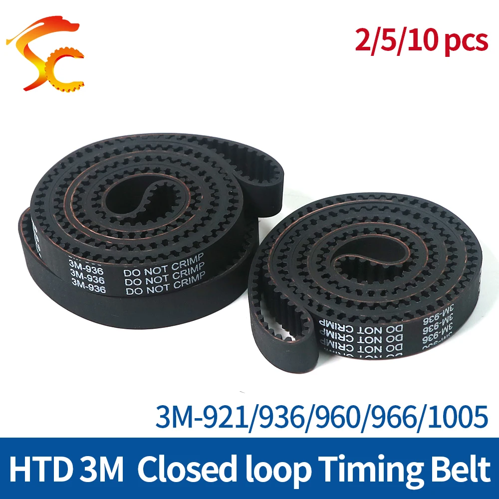 

ONEFIRE High quality Timing Belt 3M-921/936/960/966/1005mm Width 6/10/15mm Rubber Closed Loop HTD3M Synchronous Belt