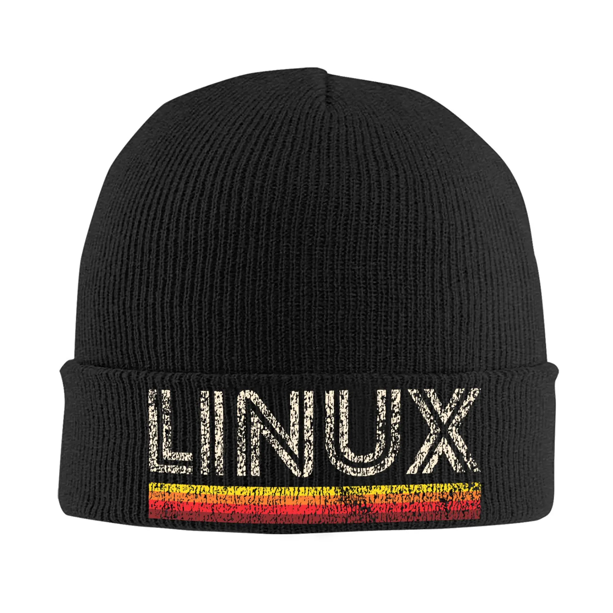 Linux Tux Hats Autumn Winter Beanie Street Computer Cap Men Women Acrylic Knitted Caps