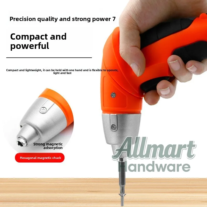 Household Mini Cordless Drill, Electric Screwdriver Bit Set, Multi-Function Rechargeable Power Driver Hardware Tool