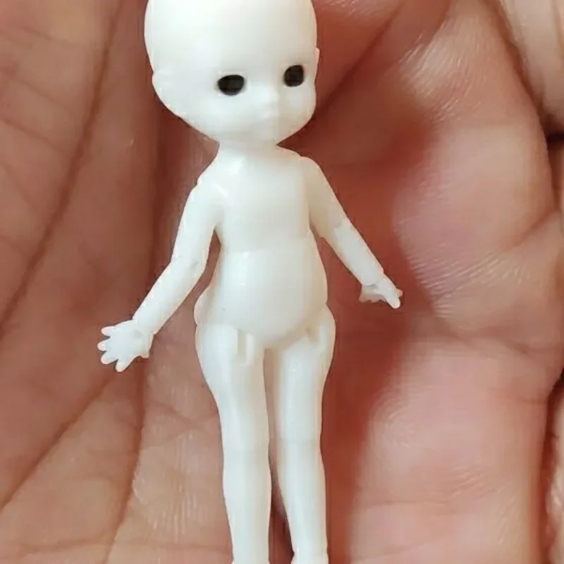 New Mini Bjd Doll, 4.5cm Height , Resin 3D Printing, No Makeup, Diy Girl Toys Dress Up Doll Accessories