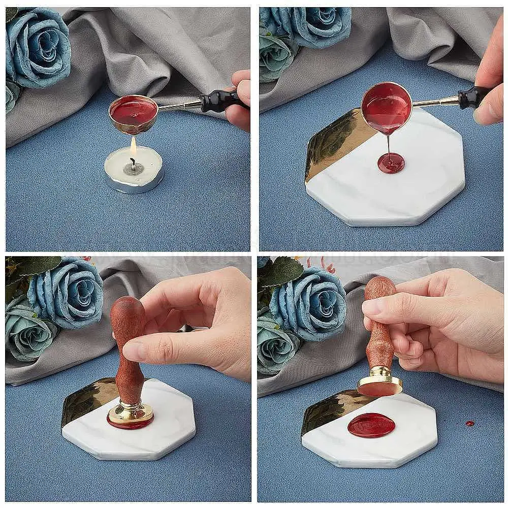 Christmas Series, Christmas Tree/Deer Wax Seal Stamps Interchangeable Brass Stamp Heads for Decorating Gifts and Greeting Cards