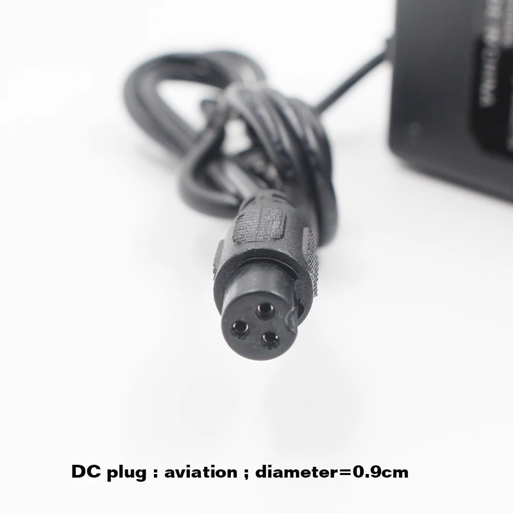 54.6 فولت 2A ليثيوم أيون شاحن بطارية ل 48 فولت 13S بطارية ليثيوم أيون قابس تيار مباشر/موصل شاحن GX12 3P