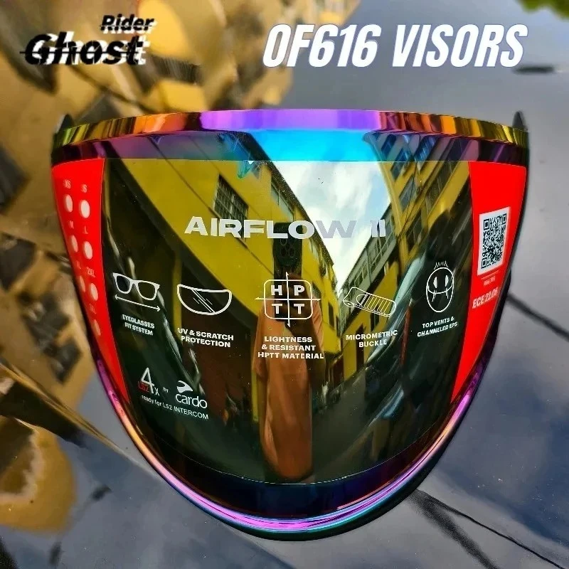 CALDO Per LS2 OF616 AIRFLOW II Mezzo Casco Lente Originale OF-MHR-110 Visiere LS2 Casco Protezione Solare Occhiali Accessori Casco