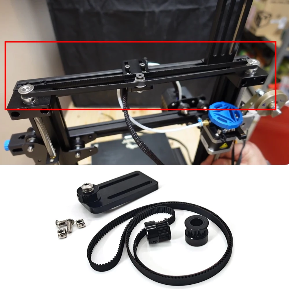 Kit DIY de cinto de eixo Z duplo atualizado compatível com Creality Ender 3 Ender 3s CR10 CR10S peças de impressora 3D