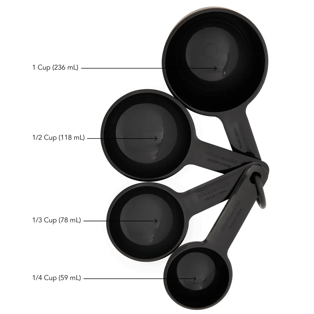 

9-Piece Measuring Cup Spoon Set Soft Grip Dishwasher Safe Metric Measurements Baking Cooking Kitchen Universal Tools