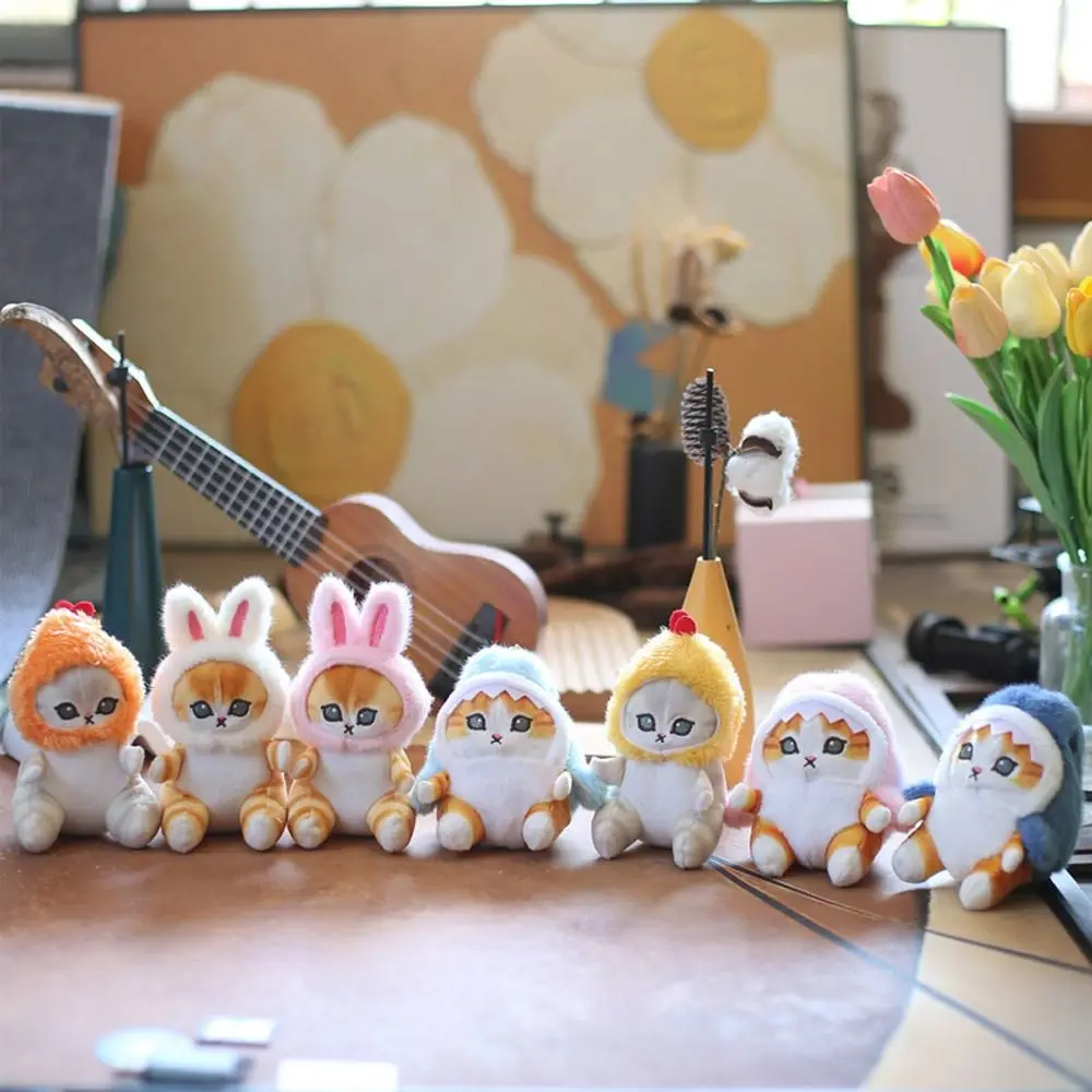 ウサギ猫のぬいぐるみキーホルダー,柔らかい人形のキーホルダー,カワイイぬいぐるみ,高品質