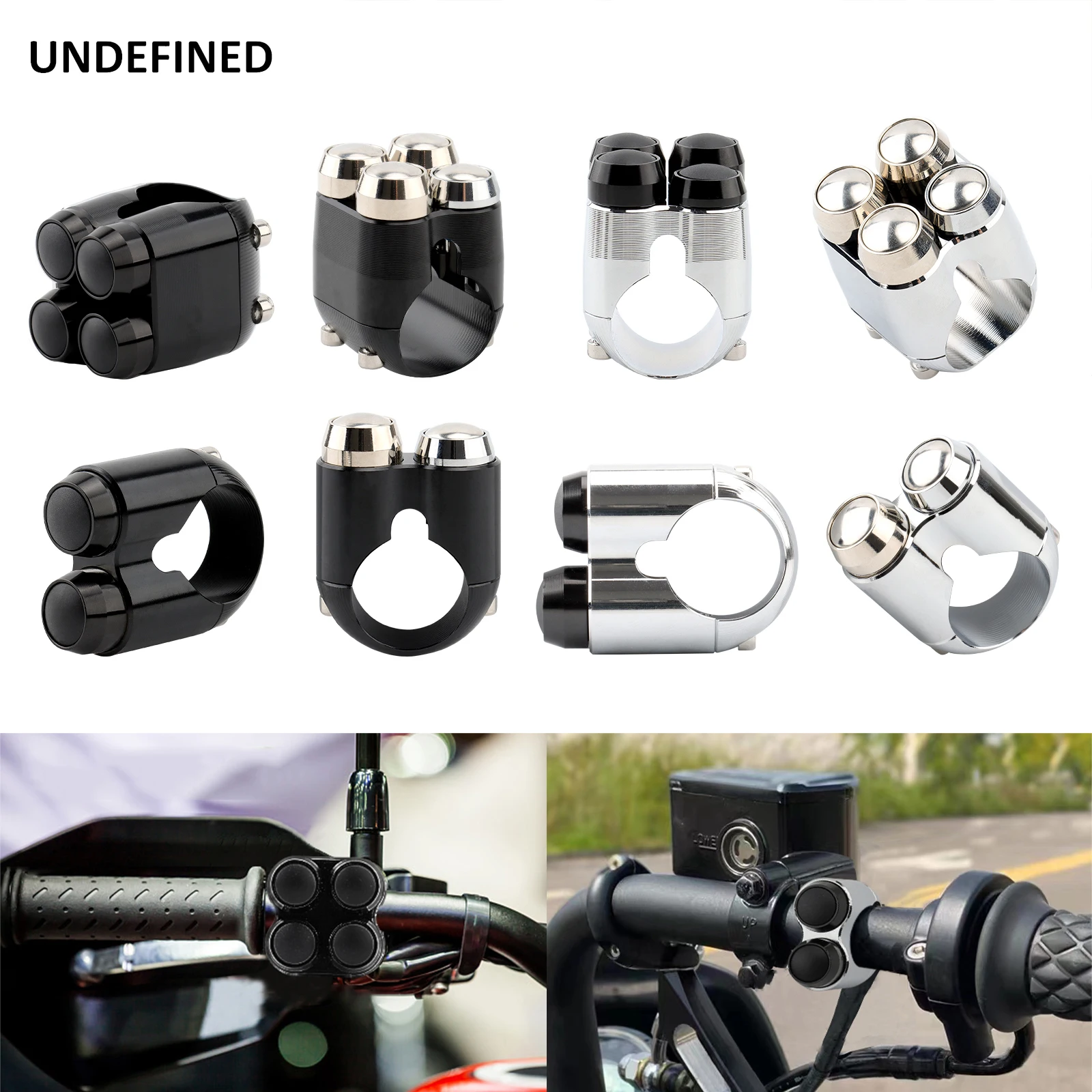 Universal 25mm Motorcycle Handlebar Switch Push Button Aluminum Switch Control For Harley Yamaha Honda Suzuki Bobber Cafe Racer