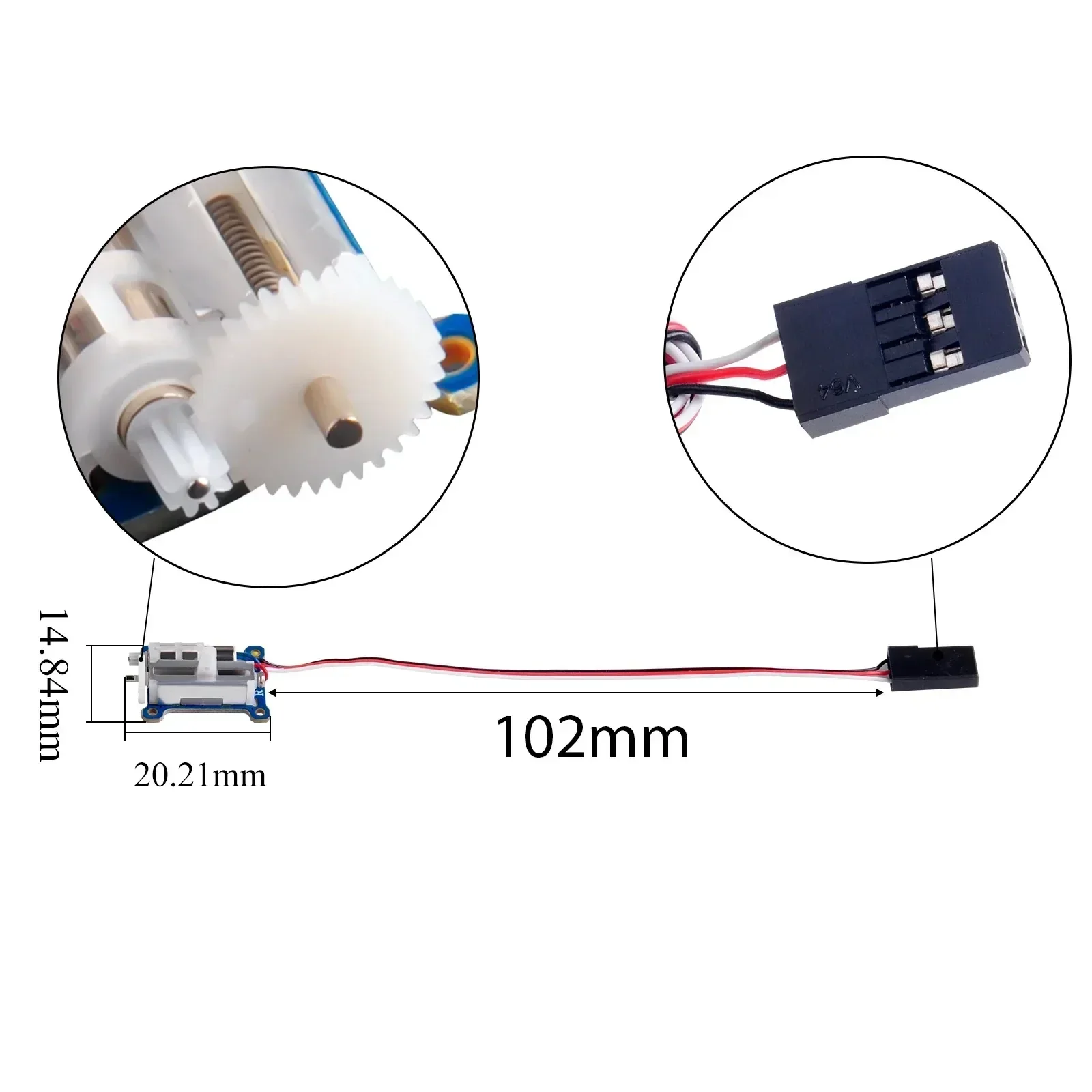 GS-1502 1.5g 초소형 디지털 리니어 서보 3.7-6V 고토크 빠른 반응 RC 항공기/고정익 DIY 모델용