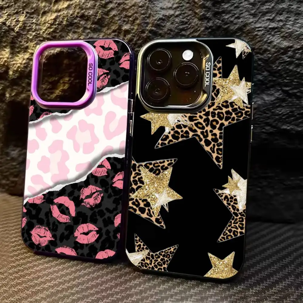 

Sexy leopard print wallpaper Phone Case Color Silver Shell For IPhone 17 16 15 14 13 12 11 Pro Max Plus