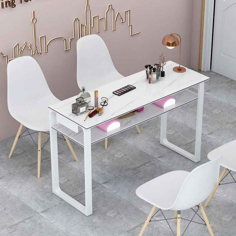 

Makeup Chair Nail Table Design Storage Professional White Nail Desk Reception Tavolo Estetista Princess Tidy Trendy Furniture
