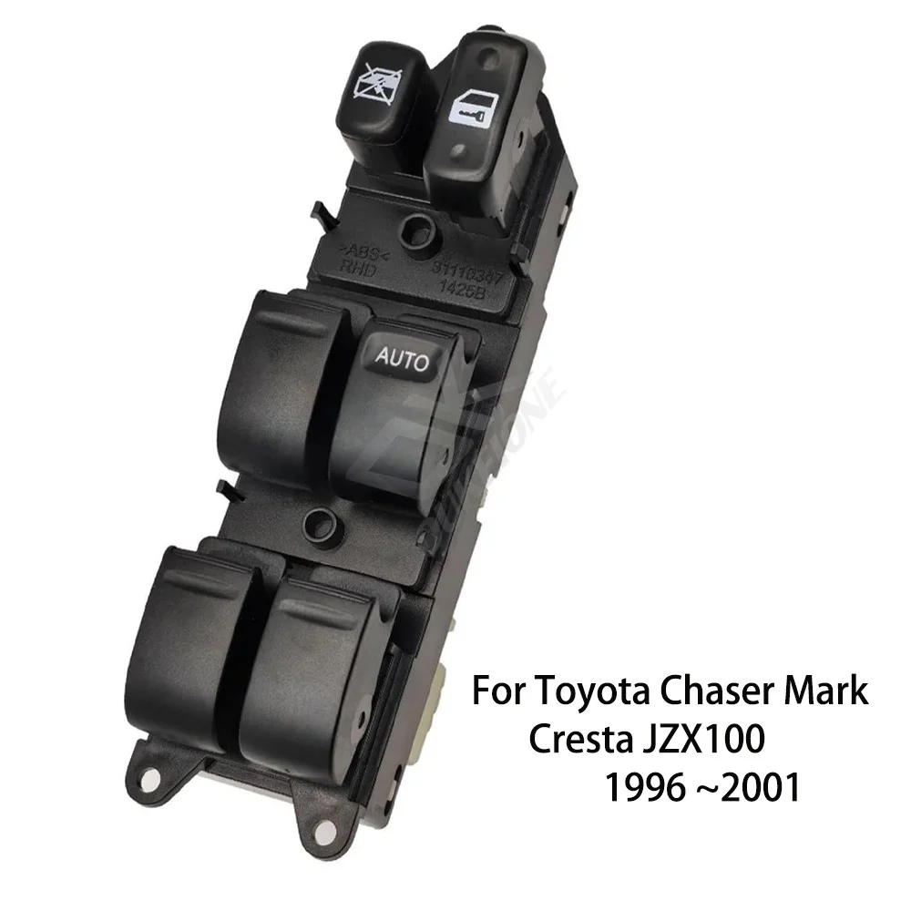 84040-22040 for Toyota Chaser Mark Cresta JZX100 1996 1997 1998 1999 2000 2001 Right Hand Driver Side Window Control Switch