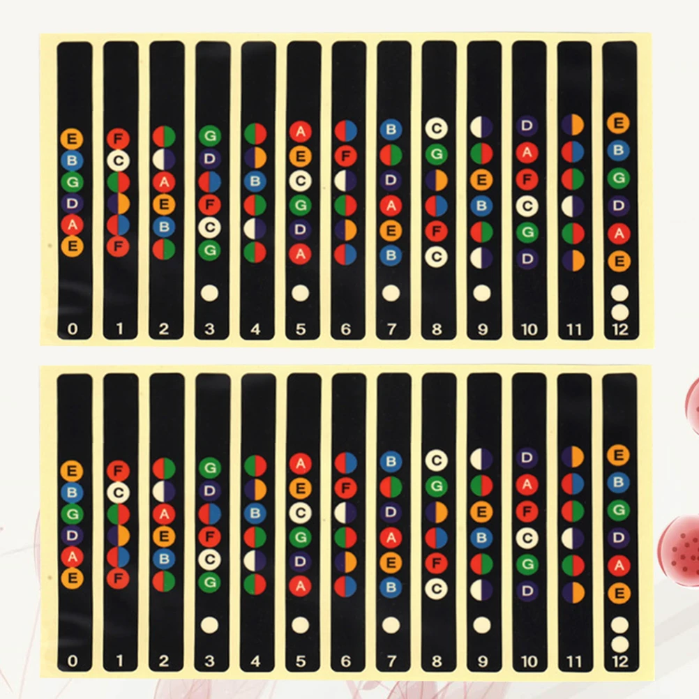 

10 Pcs Guitar Fretboard Sticker Durable Easy Install Remove Fits 6 Strings Acoustic Electric Map Sticker Learning Tool