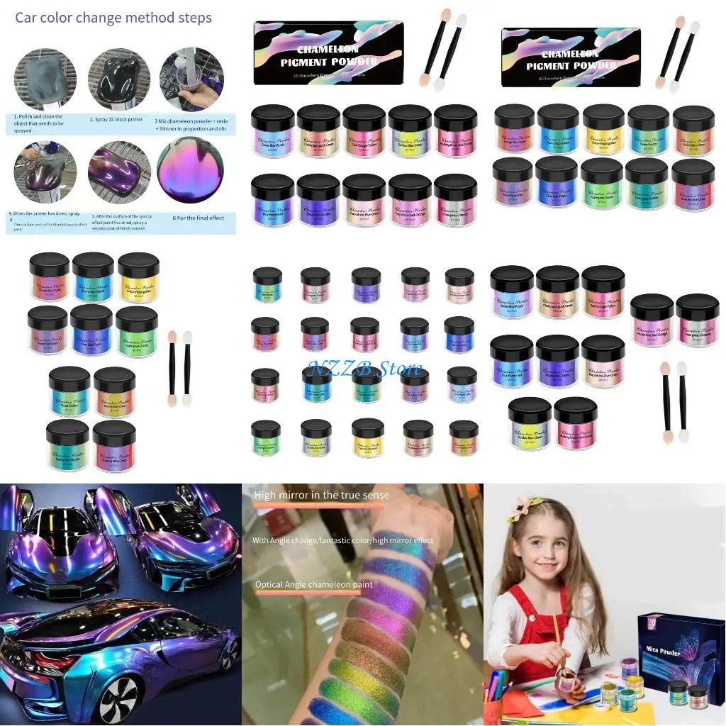 

T21F Resin Art Supply Art Accessories Powder Pigments Craft Dye for Epoxy Resin