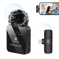 PULUZ Wireless Lavalier Microphone for iPhone / iPad, 8-Pin Receiver