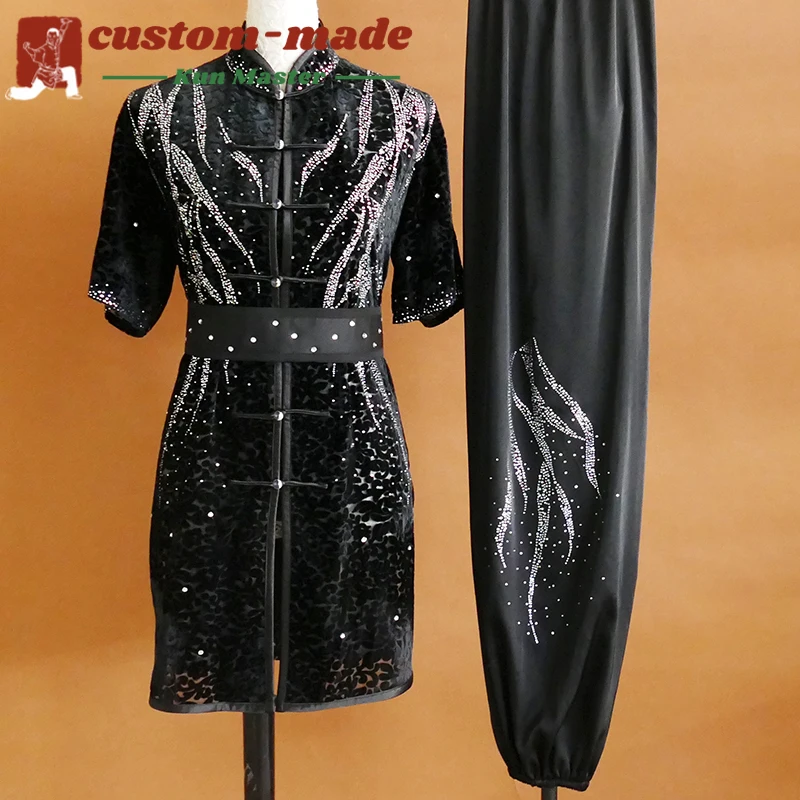 Custom Martial Arts Uniform Kung Fu Suit with Dragon Embroidery Southern Fist Long Fist Reinforced for KungFu Forms Competition