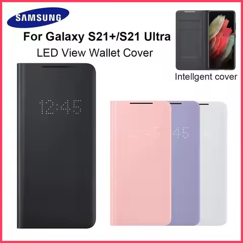 Original For Samsung Smart LED View Cover For Galaxy S21+ S21 Ultra S21Ultra SM-G998B SM-G996B LED Cover